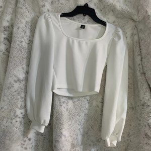 White Lantern Sleeve top